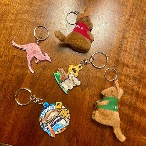 Set of Australia souvenir key rings